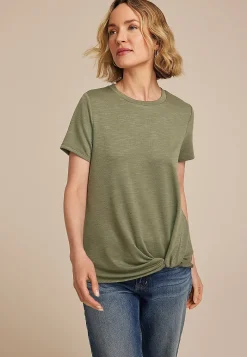 Maurices Tees-24/7 Austin Knot Hem Tee