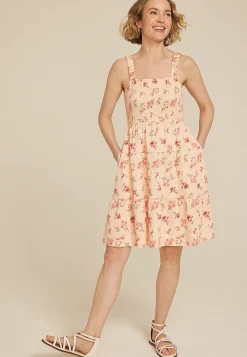 Maurices Wedding Guest & Cocktail Dresses-24/7 Bare Floral Smocked Bodice Tiered Mini Dress
