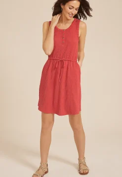 Maurices Casual Dresses|Work Dresses-24/7 Bare Henley Wavy Rib Dress