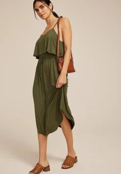 Maurices Casual Dresses-24/7 Bare Overlay Midi Dress