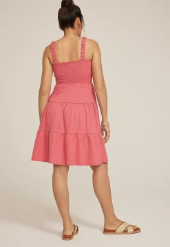 Maurices Casual Dresses-24/7 Bare Smocked Bodice Tiered Mini Dress