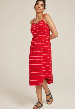 Maurices Casual Dresses-24/7 Bare Striped Cinched Waist Midi Dress
