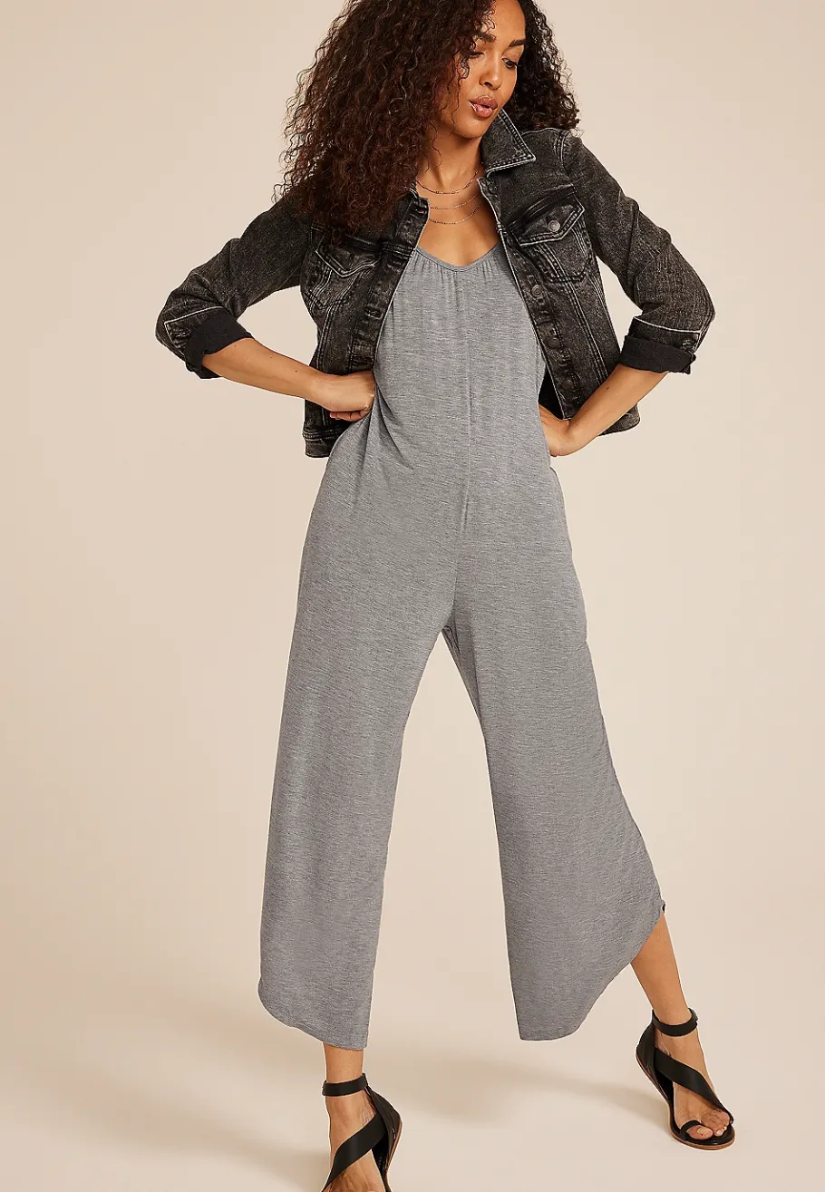 Maurices Casual Dresses-24/7 Bare Waistless Knit Jumpsuit
