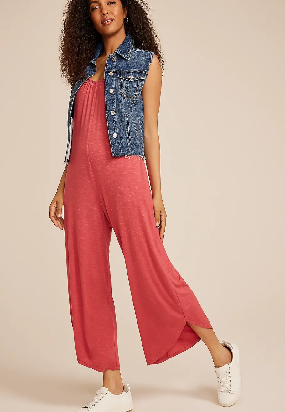 Maurices Casual Dresses-24/7 Bare Waistless Knit Jumpsuit