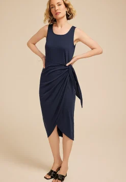 Maurices Work Dresses-24/7 Bare Wrap Waist Midi Dress