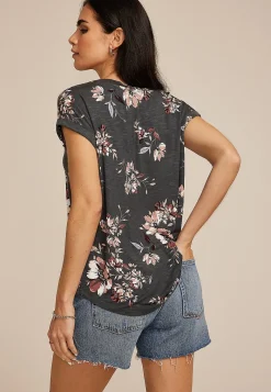 Maurices Tees-24/7 Berkley Floral V Neck Tee