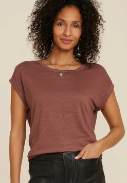 Maurices Tees-24/7 Clara Textured Short Sleeve Tee