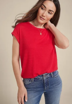 Maurices Tees-24/7 Clara Textured Short Sleeve Tee