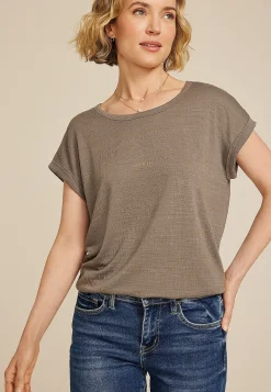 Maurices Tees-24/7 Clara Textured Short Sleeve Tee