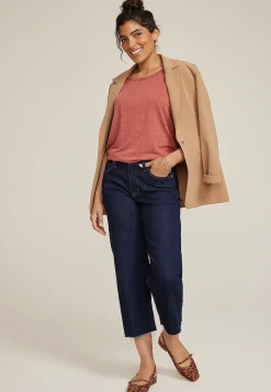 Maurices Tees-24/7 Clara Textured Short Sleeve Tee