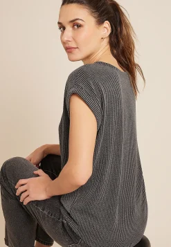Maurices Tees-24/7 Clara Wavy Ribbed Short Sleeve Tee
