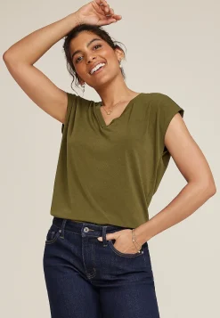 Maurices Tees-24/7 Crepe V Neck Tee