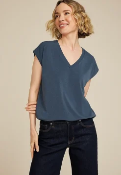 Maurices Tees-24/7 Crepe V Neck Tee