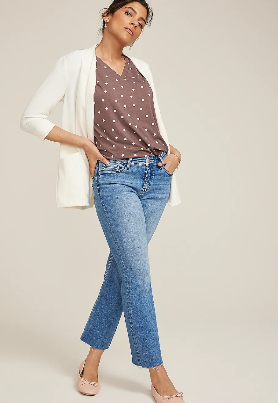Maurices Tees-24/7 Crepe V Neck Tee