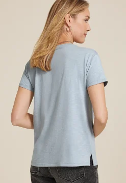 Maurices Tees-24/7 Dawson Heart Studded Crew Neck Tee