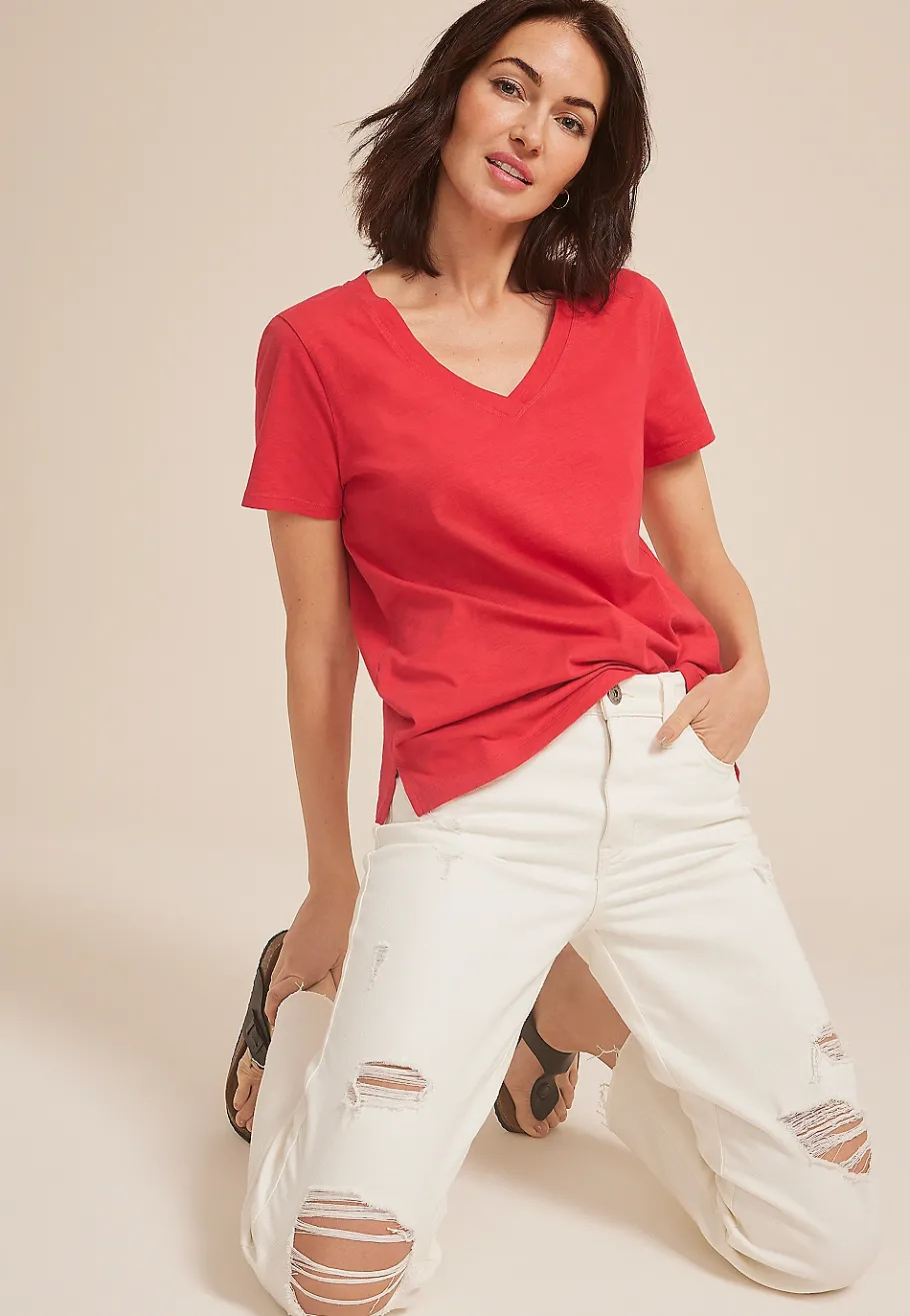 Maurices Tees-24/7 Dawson V Neck Tee