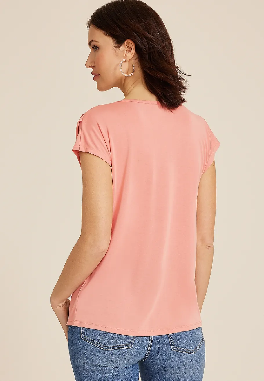 Maurices Tees-24/7 Fairhaven Pleated Tee