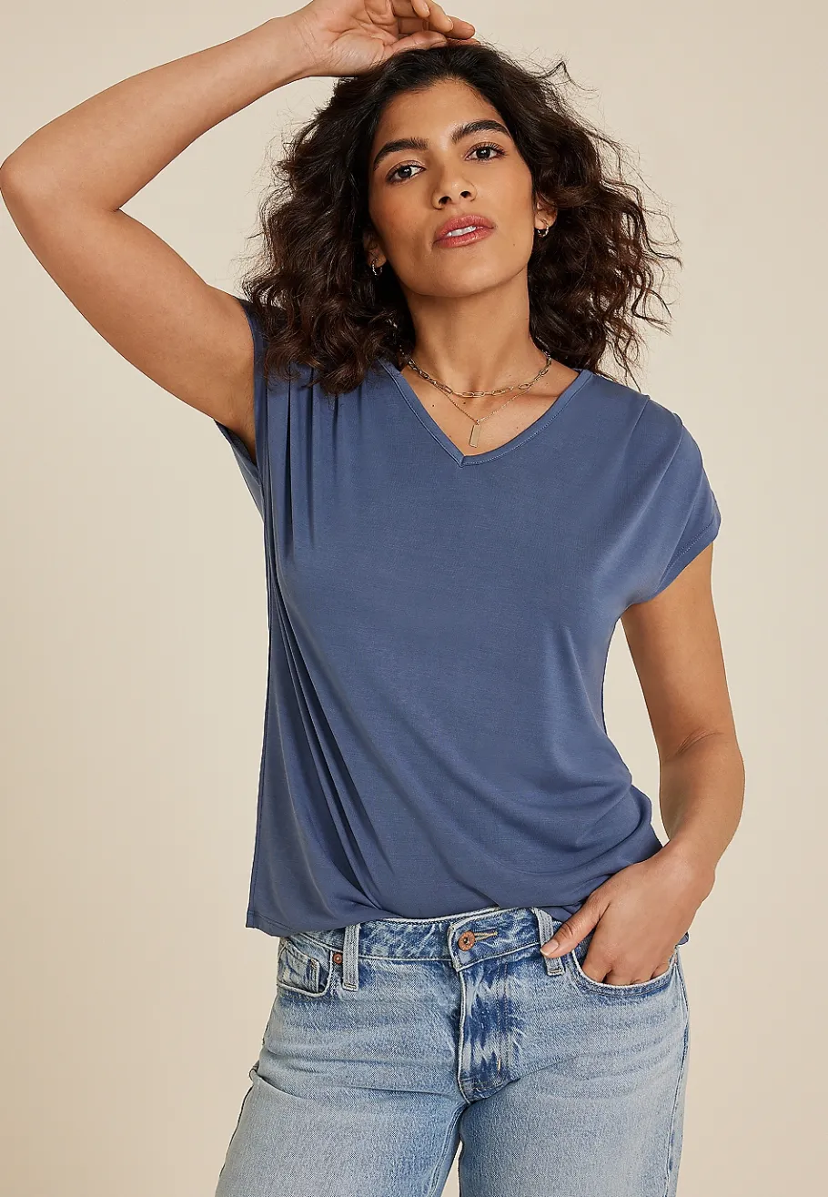 Maurices Tees-24/7 Fairhaven Pleated Tee