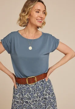 Maurices Tees-24/7 Fairhaven Ruched Shoulder Tee