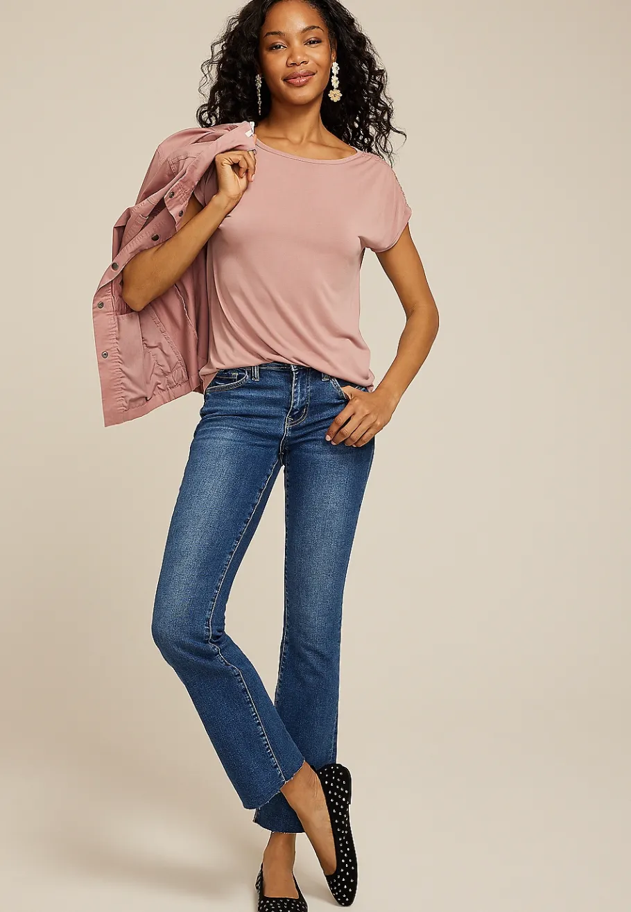 Maurices Tees-24/7 Fairhaven Ruched Shoulder Tee
