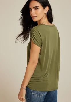 Maurices Tees-24/7 Fairhaven Ruched Shoulder Tee