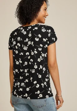 Maurices Tees-24/7 Fairhaven Ruched Shoulder Tee