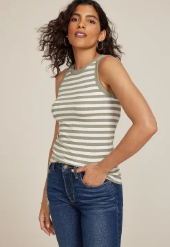 Maurices Tanks & Camis-24/7 Highline Striped Tank Top