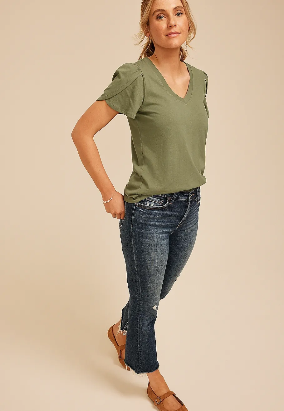 Maurices Tees-24/7 Holland Tulip Sleeve Tee