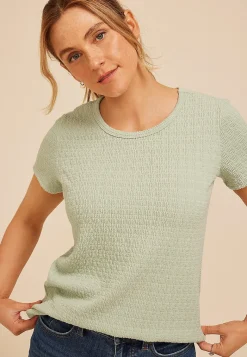 Maurices Tees-24/7 Jacquard Short Sleeve Tee