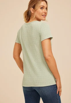 Maurices Tees-24/7 Jacquard Short Sleeve Tee