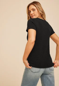 Maurices Tees-24/7 Jacquard Short Sleeve Tee