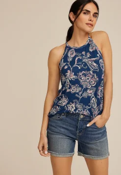 Maurices Tanks & Camis-24/7 Mara Floral Halter Tank Top