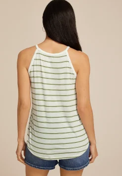 Maurices Tanks & Camis-24/7 Mara Striped Halter Tank Top