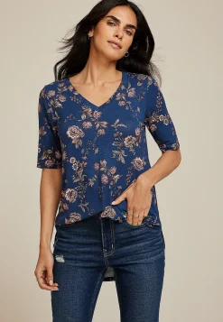 Maurices Tees-24/7 Olivia Floral Tunic Tee
