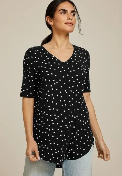 Maurices Tees-24/7 Olivia Polka Dot Tunic Tee