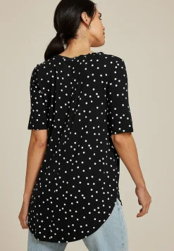 Maurices Tees-24/7 Olivia Polka Dot Tunic Tee