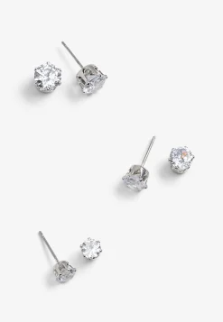Maurices Earrings-3 Pack Crystal Stud Earring Set