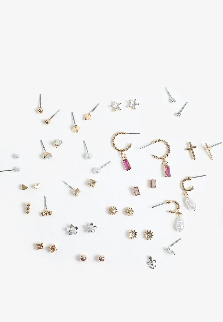 Maurices Earrings-20 Pack Mixed Metals Earring Set