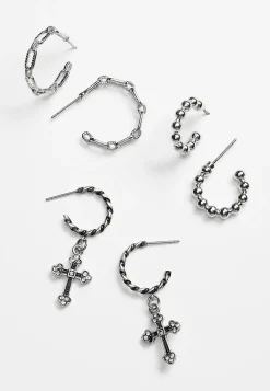 Maurices Earrings-3 Pack Hoop Earring Set