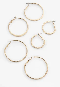 Maurices Earrings-3 Pack Silver Hoop Earring Set