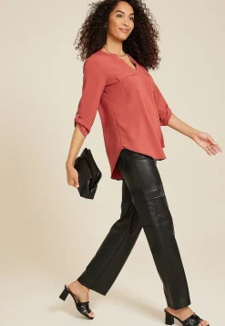 Maurices Shirts & Blouses-3/4 Sleeve V Neck Tunic Blouse