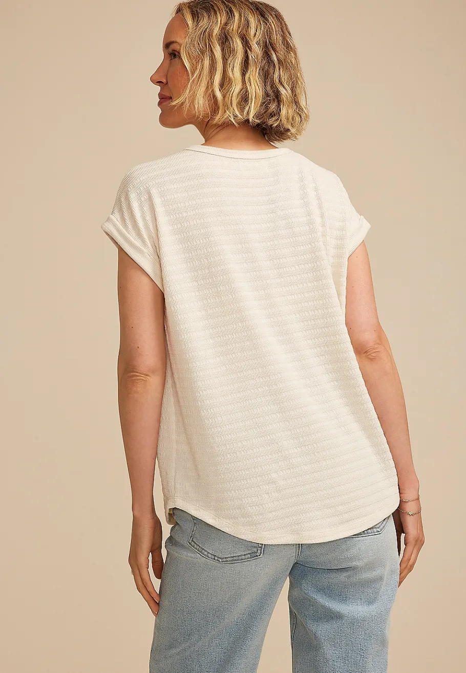Maurices Tees-24/7 Tucker Ribbed Clara Tee