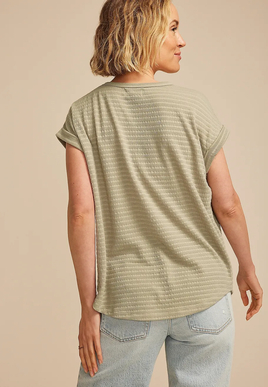 Maurices Tees-24/7 Tucker Ribbed Clara Tee