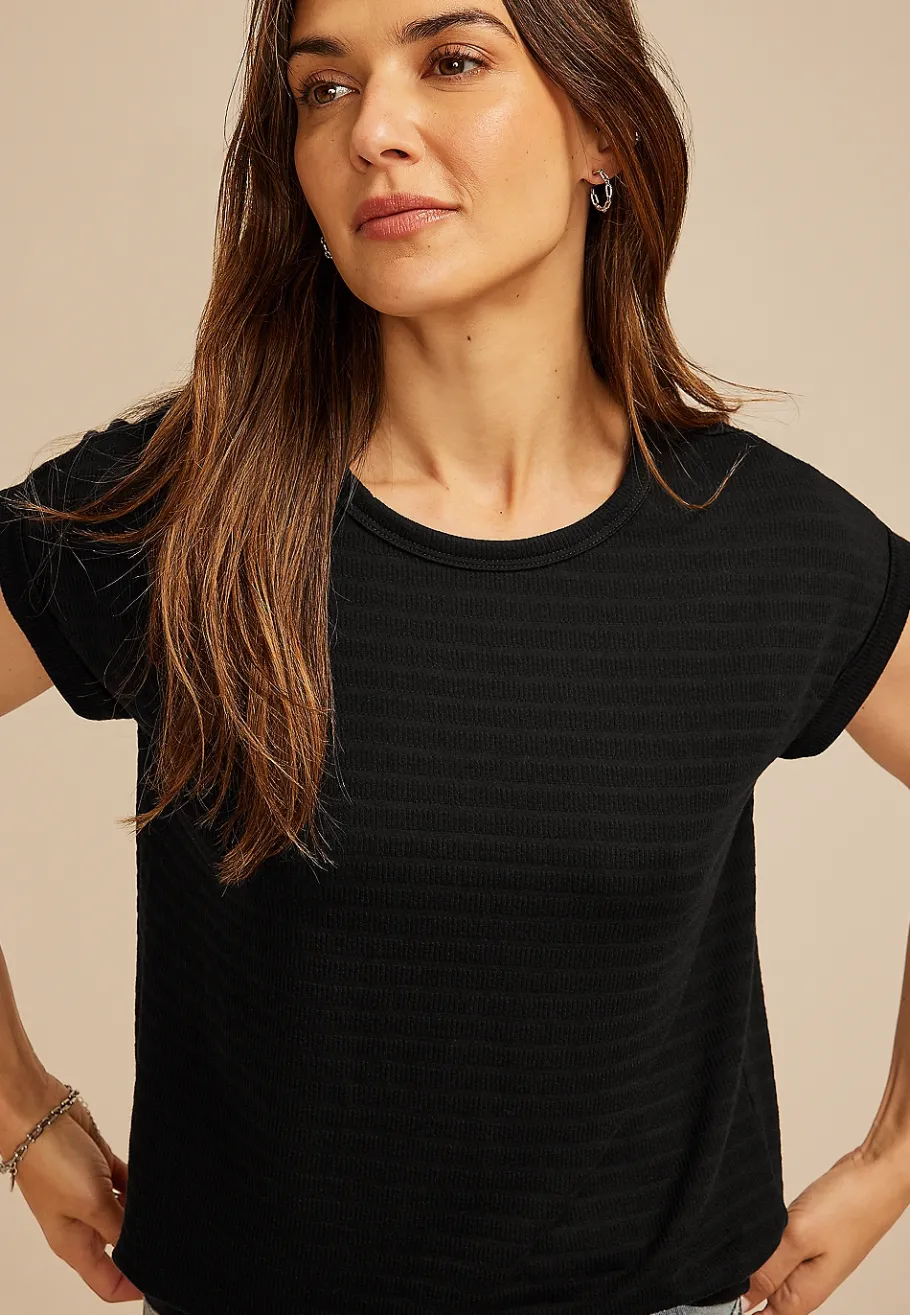 Maurices Tees-24/7 Tucker Ribbed Clara Tee