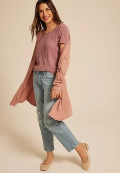 Maurices Tees-24/7 Variegated Ribbed Tee