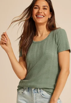 Maurices Tees-24/7 Variegated Ribbed Tee