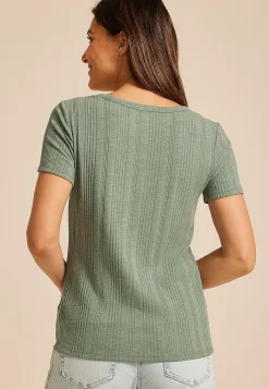 Maurices Tees-24/7 Variegated Ribbed Tee