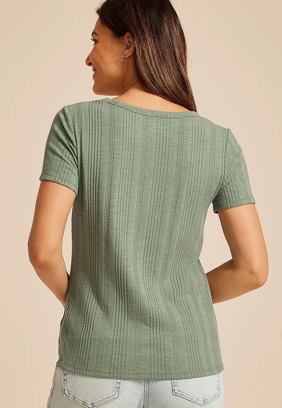 Maurices Tees-24/7 Variegated Ribbed Tee