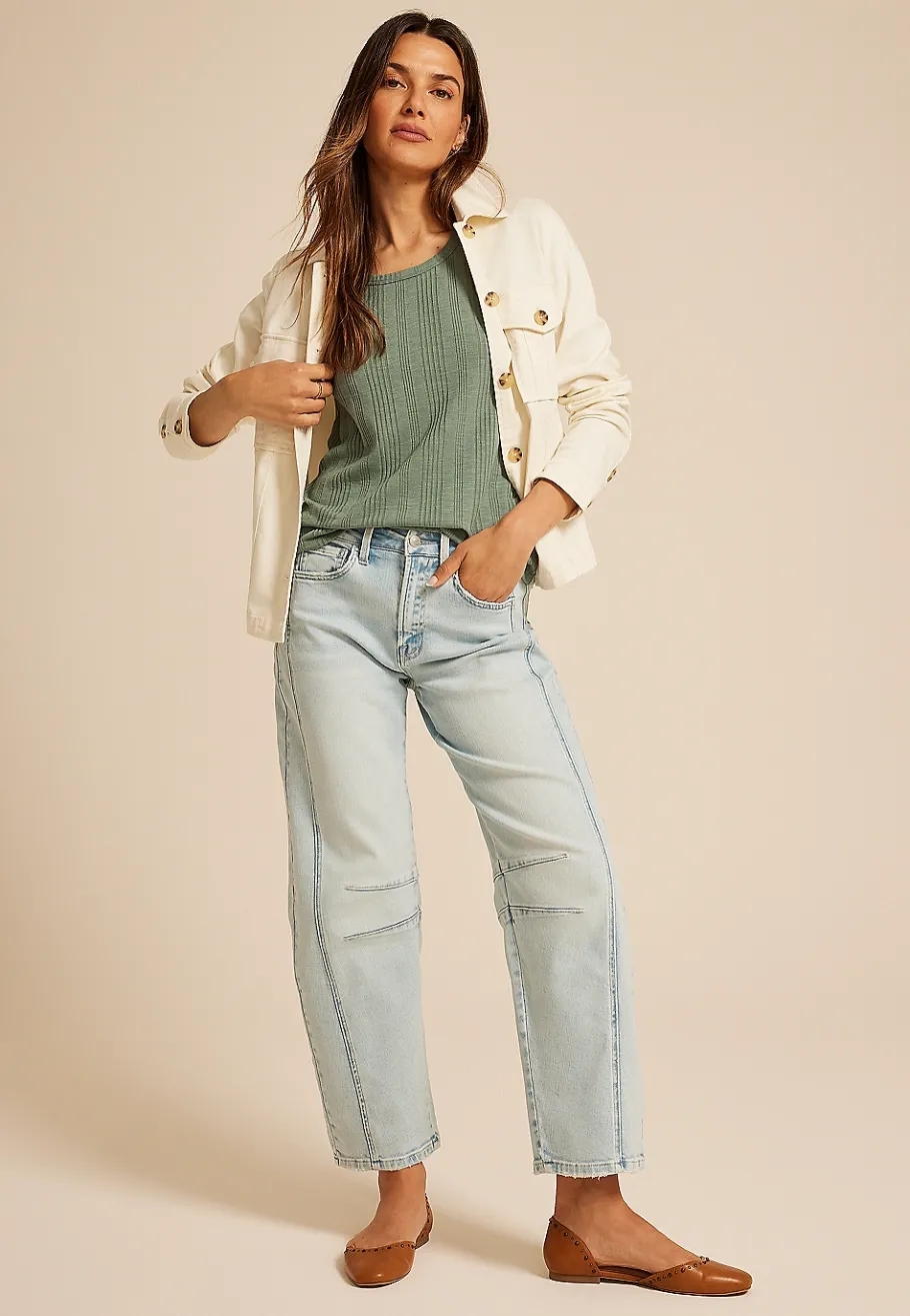 Maurices Tees-24/7 Variegated Ribbed Tee