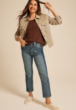 Maurices Tees-24/7 Variegated Ribbed Tee